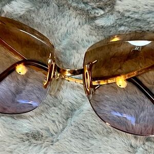 Vintage Gold-Toned Sunglasses